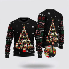 Farmers Sweater, Cute Cow Merry Christmas Ugly Christmas Sweater, Christmas Crewneck Sweater, Winter Farm Fashion