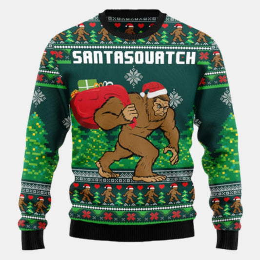 Funny Santasquatch Bigfoot Ugly Sweater - Christmas sweater gift