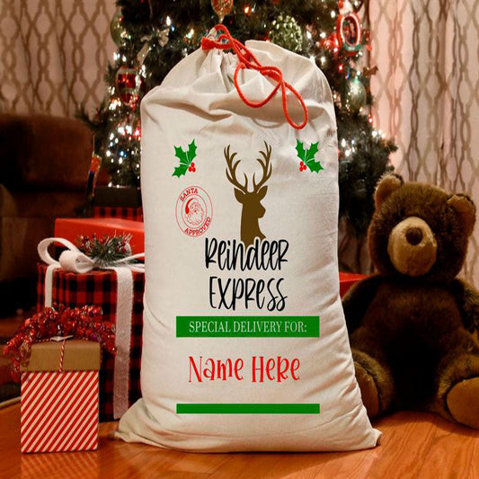 Reindeer Express Christmas Sack, Gift For Chidren, Christmas Bag Gift, Christmas Gift 2023