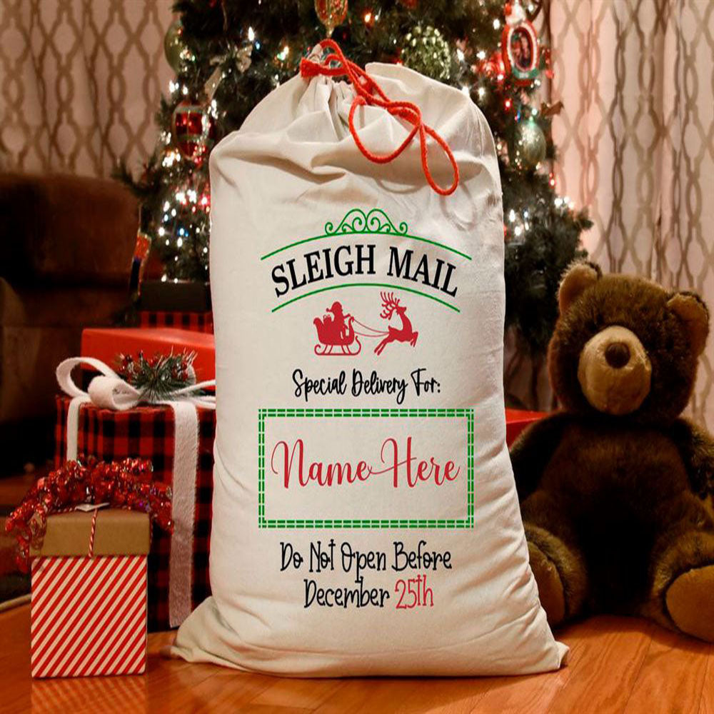 Sleigh Mail Christmas Sack, Gift For Chidren, Christmas Bag Gift, Christmas Gift 2023